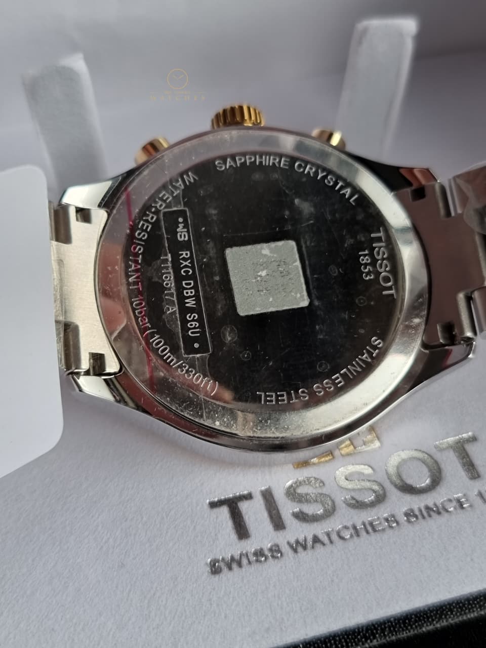 TISSOT Men’s Swiss Made Quartz Two-tone Stainless Steel Green Dial 45mm Watch T116.617.22.091.00