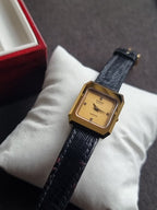 Rado Vintage Black Leather Strap  Quartz Watch