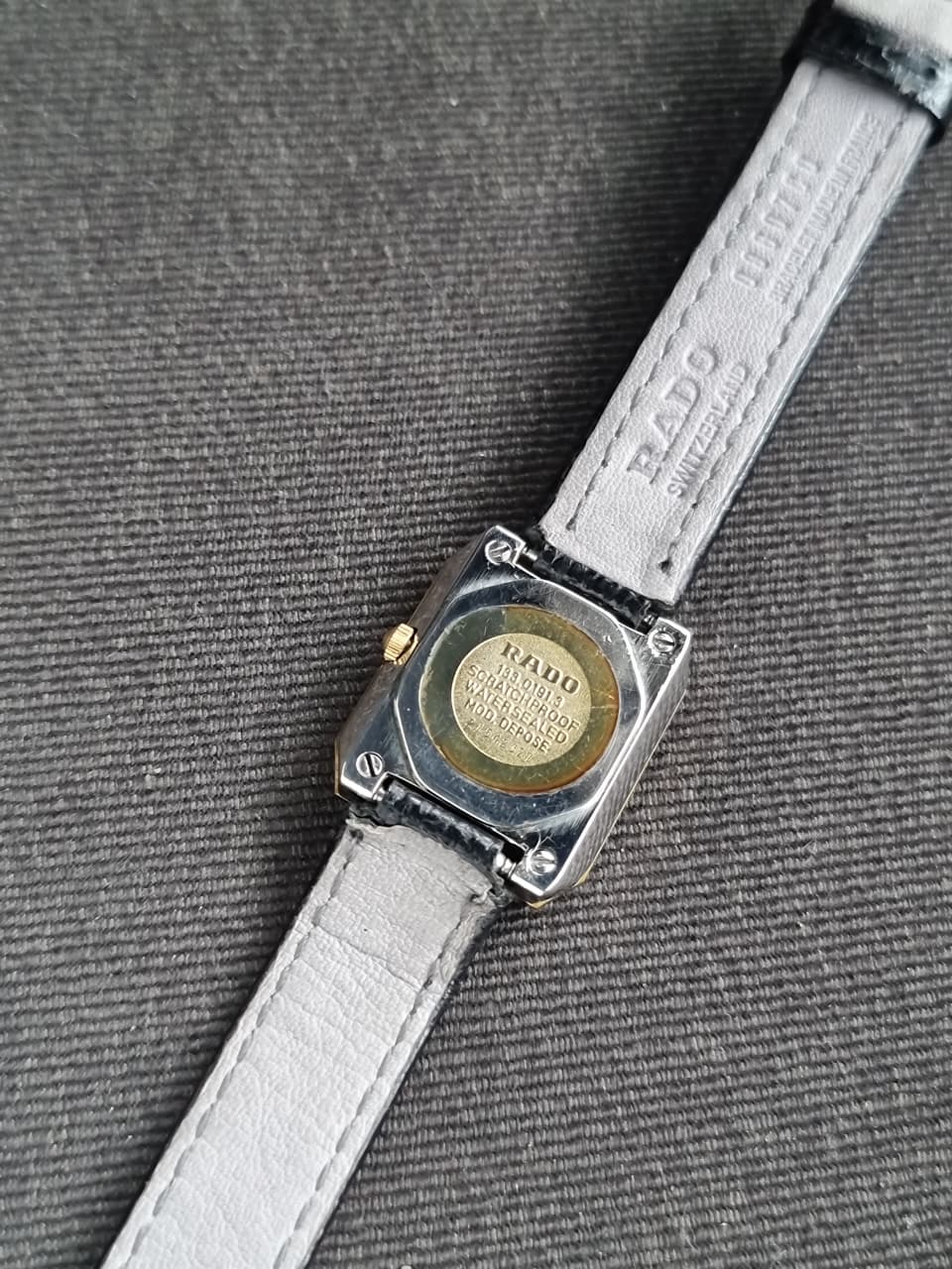 Rado Vintage Black Leather Strap  Quartz Watch
