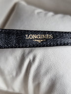 Longines Ladies Watch Black Leather Strap Quartz Watch