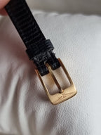 Longines Ladies Watch Black Leather Strap Quartz Watch