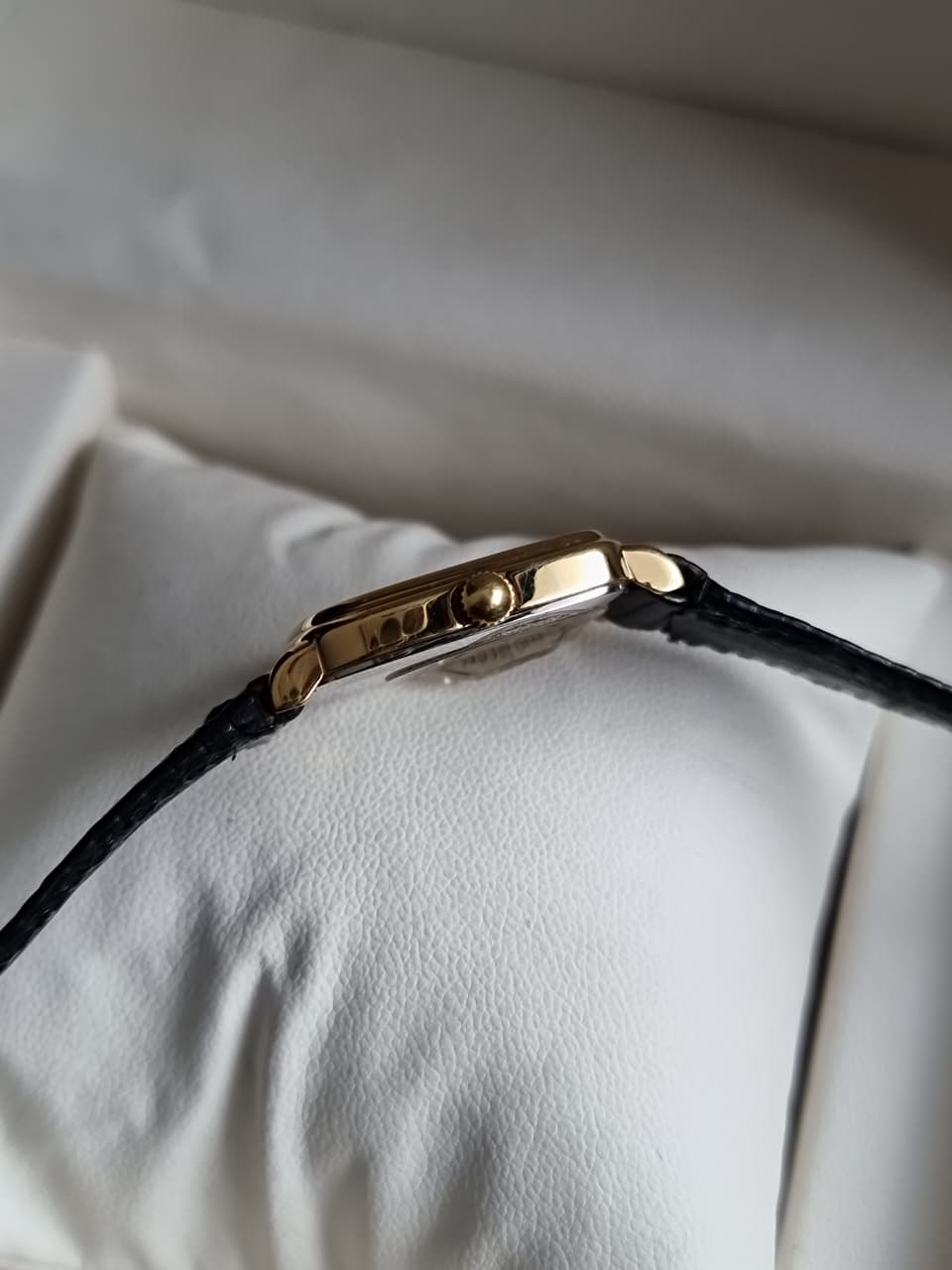 Longines Ladies Watch Black Leather Strap Quartz Watch