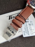 Tissot Gentleman Brown Leather strap Blue Dial Quartz Watch for Men's - T127.410.16.041.00