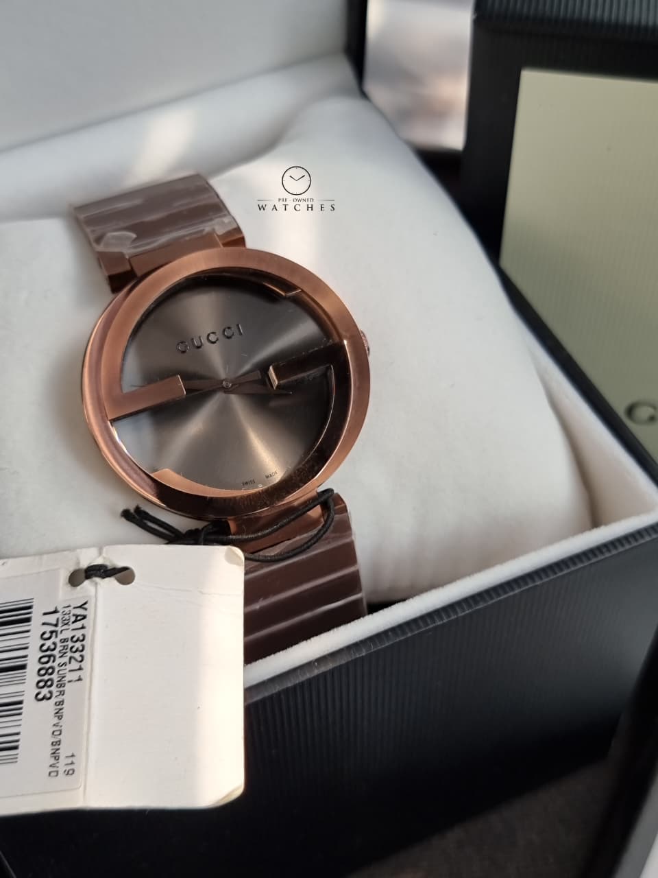 Gucci Swiss Quartz Metal and Alloy Dress Brown Men's Watch (Model: YA133211)