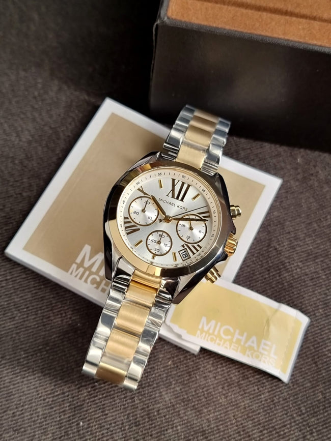 Michael Kors Women’s Quartz Stainless Steel White Dial 36mm Watch MK5974 Main Image