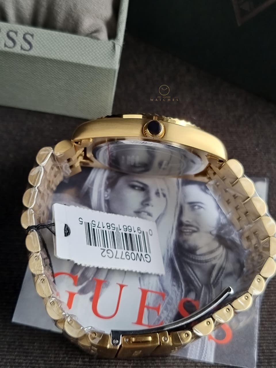 Guess Men's Wristwatch Jaden GW0977G2 Stainless Steel Gold