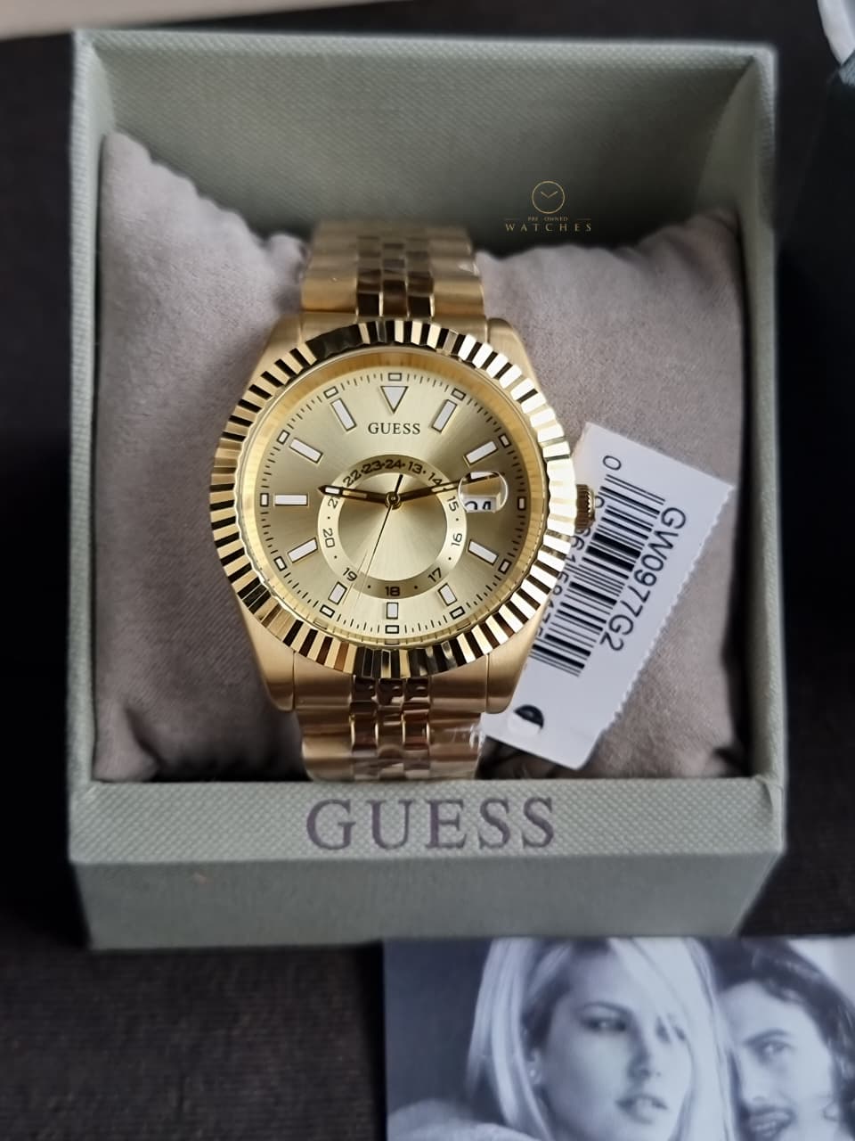 Guess Men's Wristwatch Jaden GW0977G2 Stainless Steel Gold