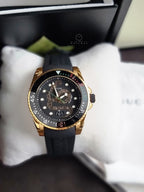 Gucci Men’s Analog Quartz Swiss Made Silicone Strap Black Dial 45mm Watch YA136219