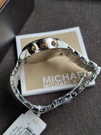 Michael Kors Jet Set Two-tone Stainless Steel Mother of pearl Dial Chronograph Quartz Watch for Ladies - MK-5057
