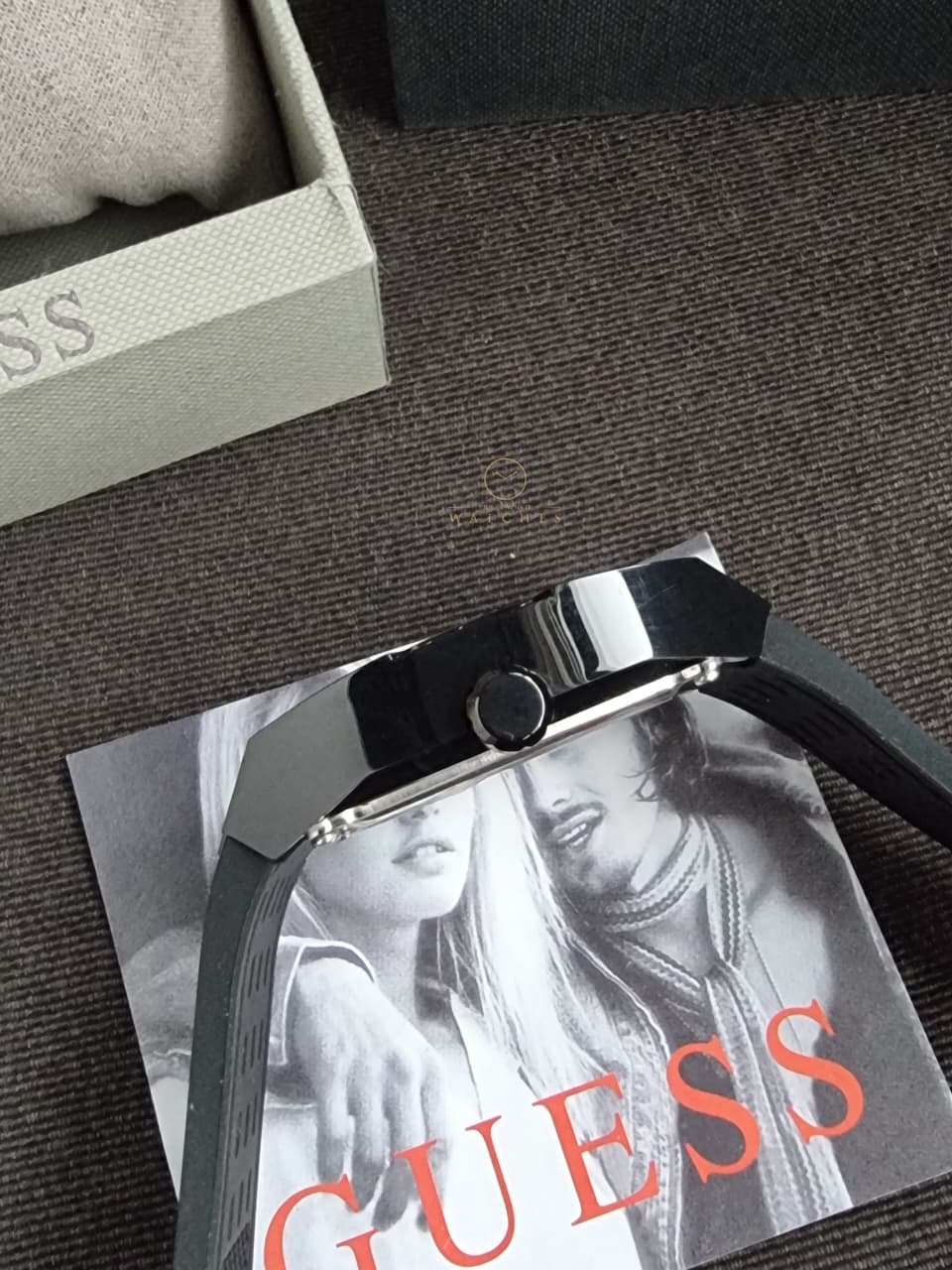 GUESS Phoenix Black Rubber Multifunction GW0857G1