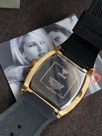 Guess Men’s Quartz Black Silicone & Leather Strap Black Dial 43mm Watch GW0202G1