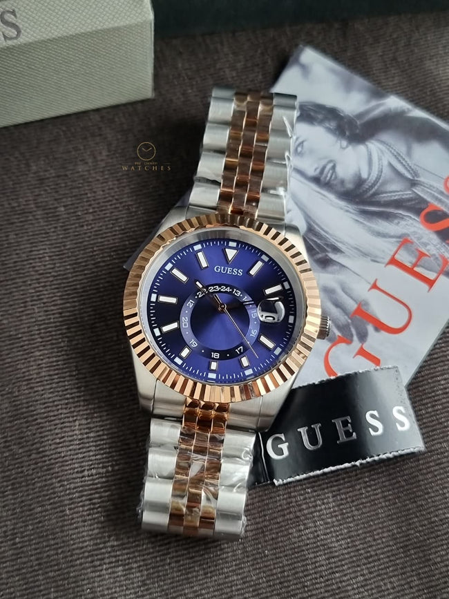 GUESS Mens Jaden 2-Tone Multi-function Date Watch Gw0977G5 Hover Image