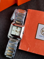 TORY BURCH The Kira Square Two Tone Ladies Watch MPN: TBW6021