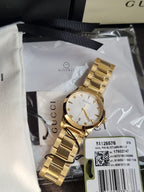 Gucci Women'S Silver Dial Stainless Steel Band Watch - Ya126576,