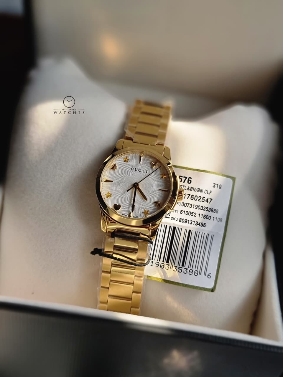 Gucci Women'S Silver Dial Stainless Steel Band Watch - Ya126576,