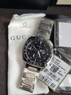 GUCCI Interlocking G Chronograph Quartz Black Dial Men's Watch Item No. YA142316