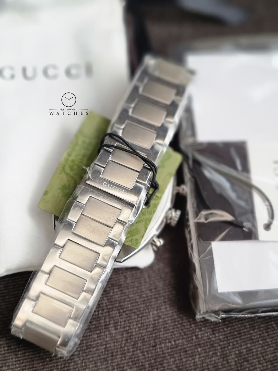 GUCCI Interlocking G Chronograph Quartz Black Dial Men's Watch Item No. YA142316