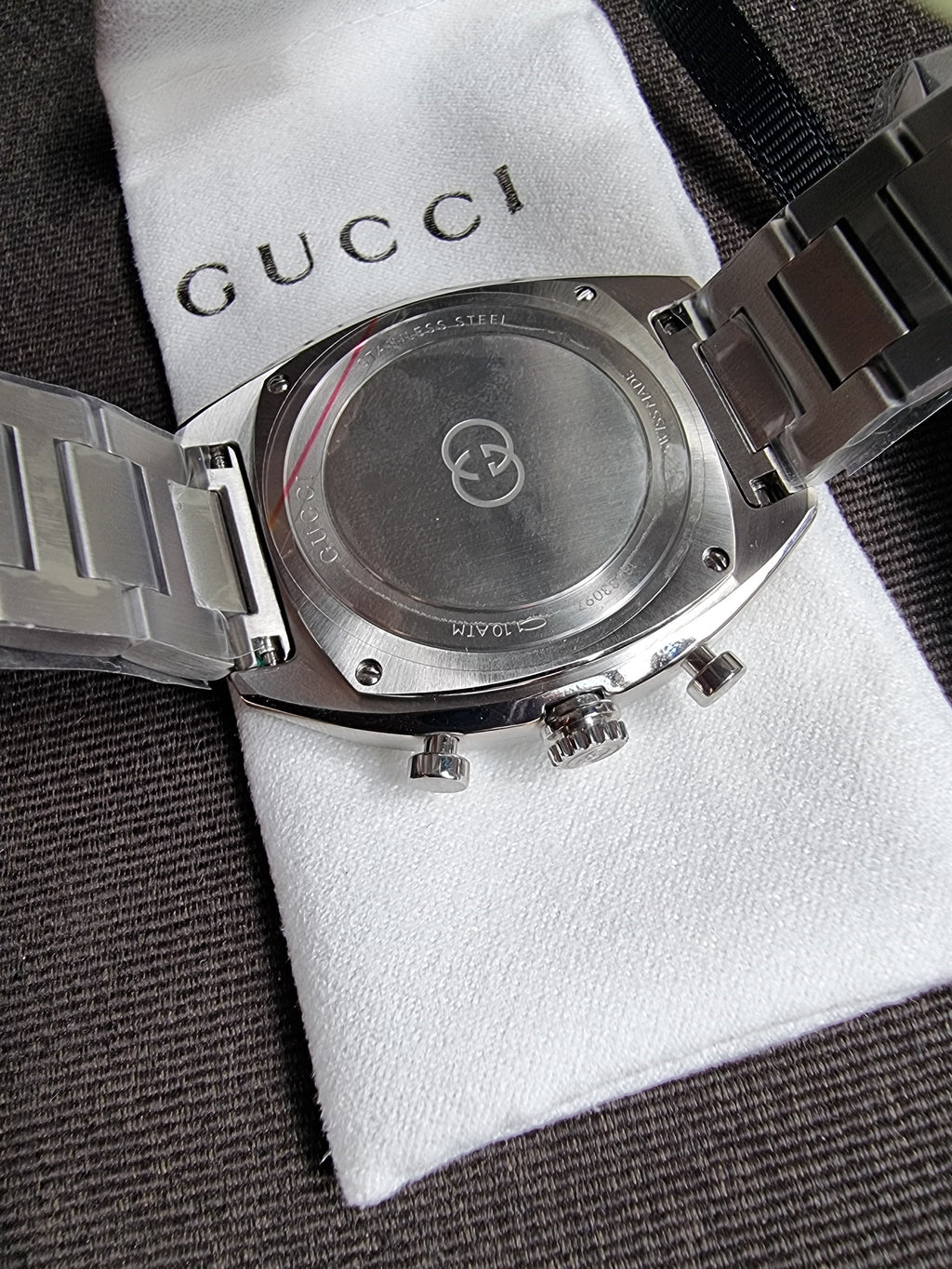 GUCCI Interlocking G Chronograph Quartz Black Dial Men's Watch Item No. YA142316