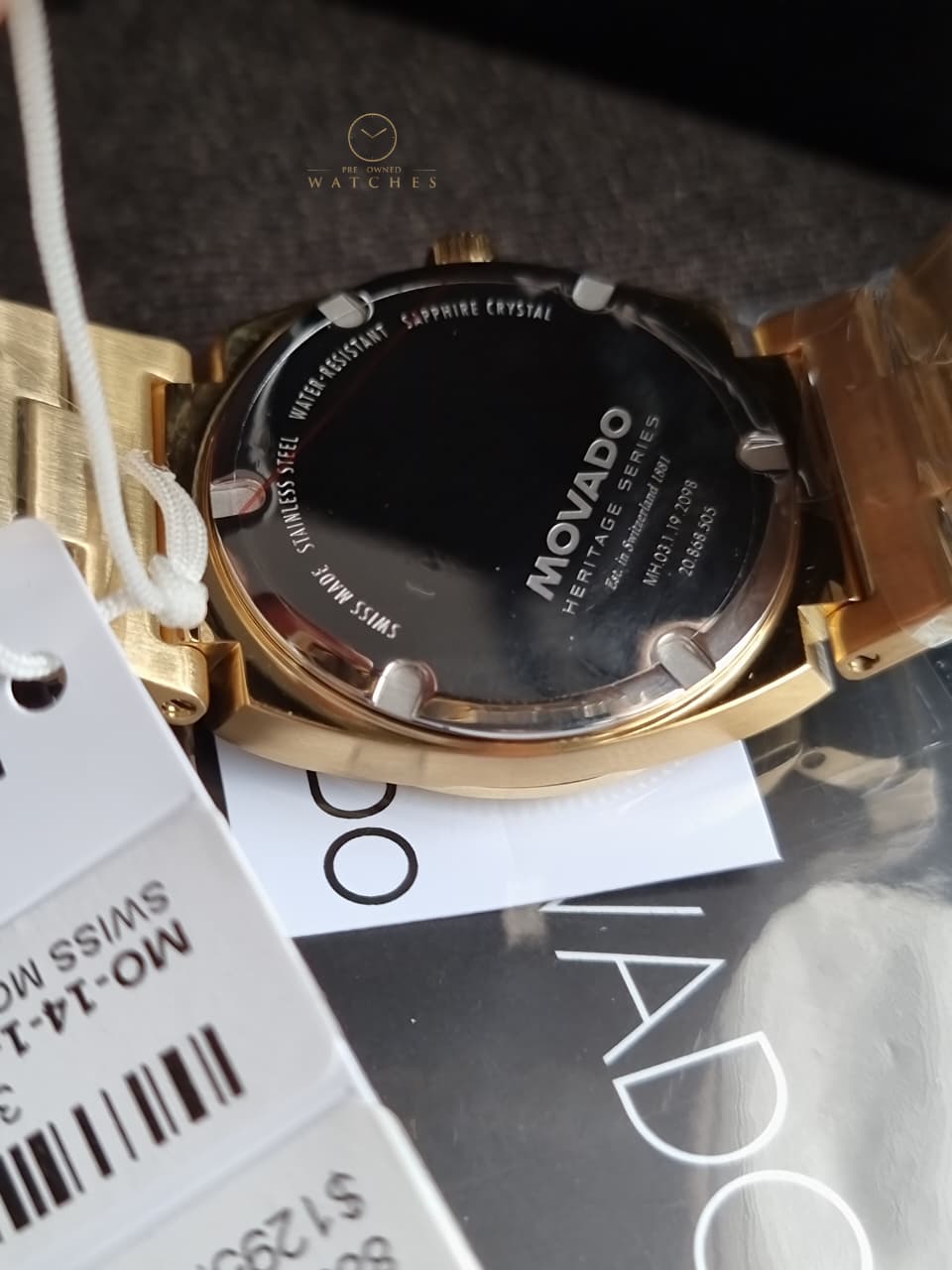 Movado Heritage Series Ondoplan Pale Gold Fluted bezel Ionic Men's Watch 3650217