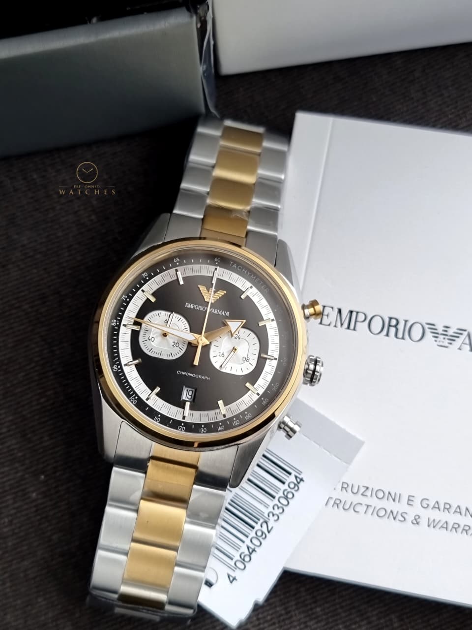 Emporio Armani Men's Chronograph Watch with Stainless Steel AR11678
