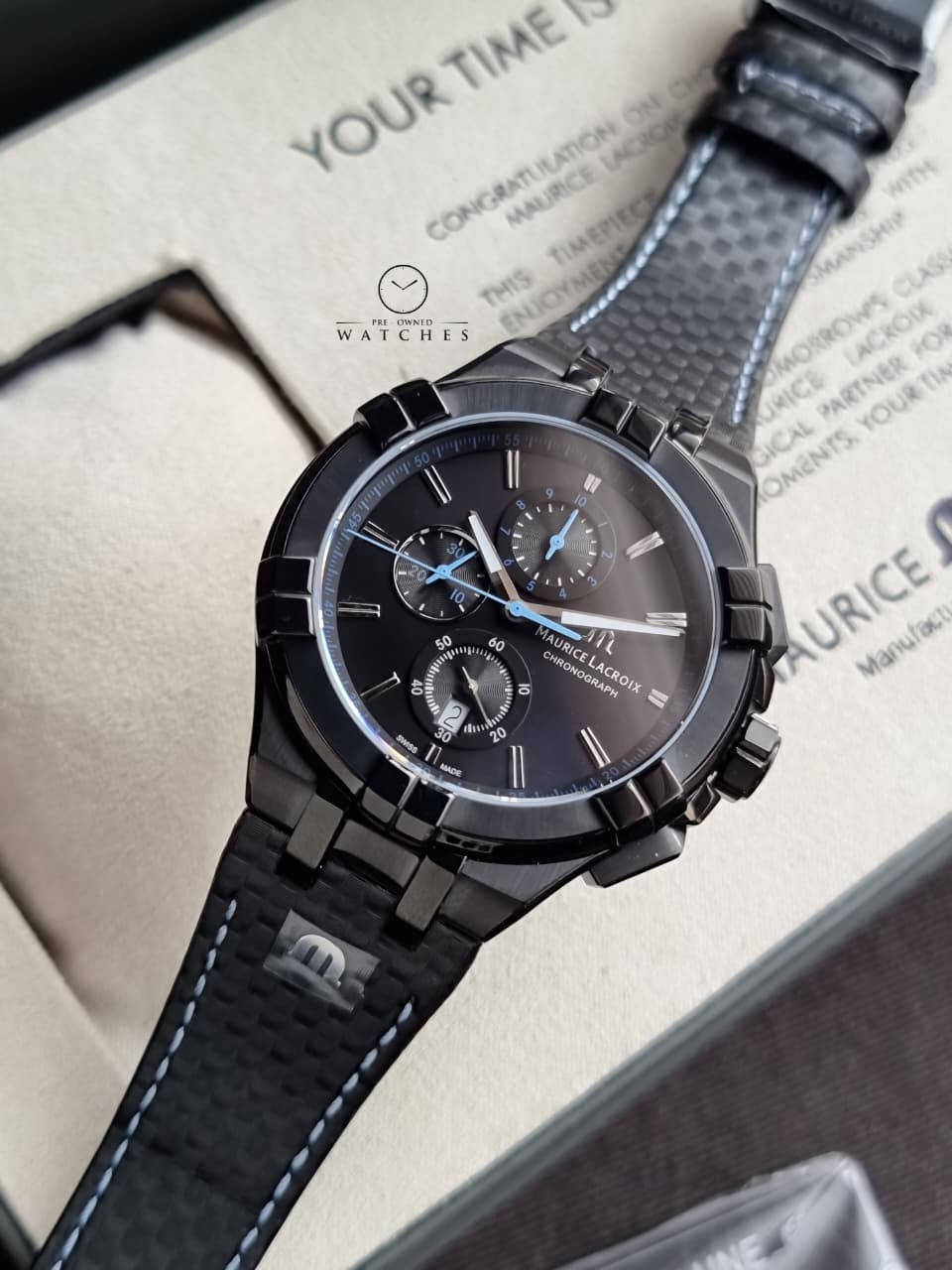 Maurice Lacroix Aikon AI1018-PVB01-337-1 Mens Chronograph