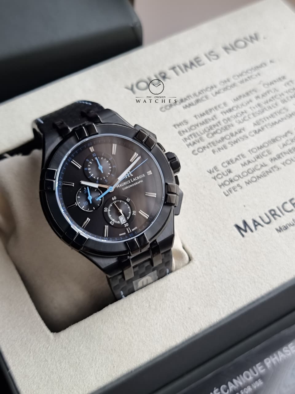 Maurice Lacroix Aikon AI1018-PVB01-337-1 Mens Chronograph