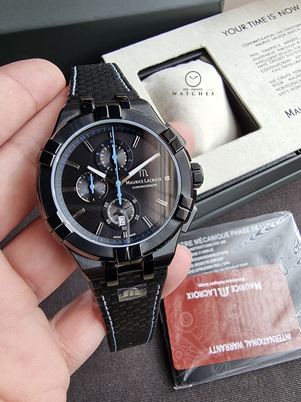 Maurice Lacroix Aikon AI1018-PVB01-337-1 Mens Chronograph