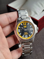 Cat Gents Watch Silver Casing BLack Dial 40mm Quartz Watch