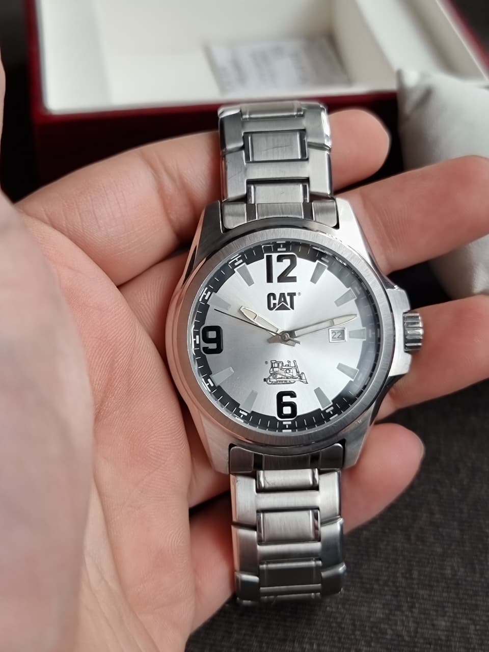 Cat Gents Watch Silver And Black Dial 40mm Dial Quartz Watch