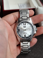 Cat Gents Watch Silver And Black Dial 40mm Dial Quartz Watch