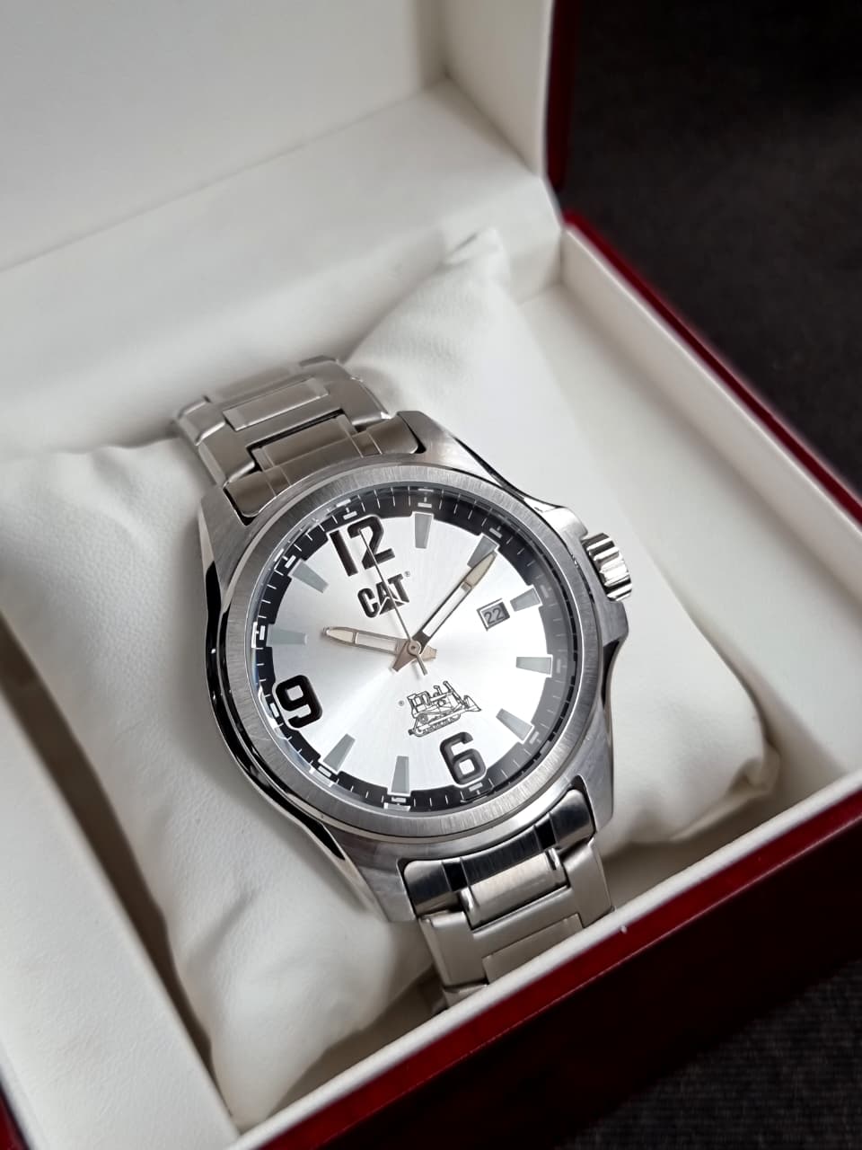 Cat Gents Watch Silver And Black Dial 40mm Dial Quartz Watch