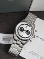Emporio Armani Silver Tone Chronograph Watch AR11636