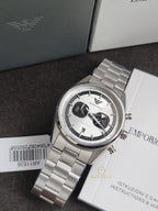 Emporio Armani Silver Tone Chronograph Watch AR11636