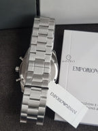 Emporio Armani Silver Tone Chronograph Watch AR11636