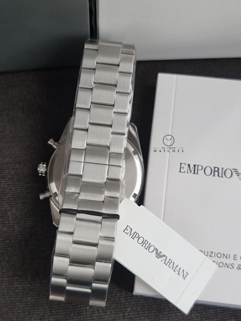 Emporio Armani Silver Tone Chronograph Watch AR11636