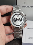 Emporio Armani Silver Tone Chronograph Watch AR11636