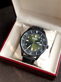 Kenneth Cole Black Rubber Strap Green Dial Gents Watch RK51104003