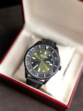 Kenneth Cole Black Rubber Strap Green Dial Gents Watch RK51104003