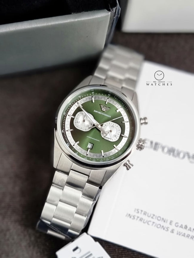 Emporio Armani Men's Chronograph Watch with Stainless Steel AR11637 Hover Image