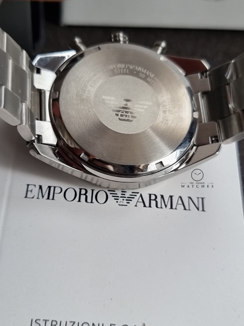 Emporio Armani Men's Chronograph Watch with Stainless Steel AR11637