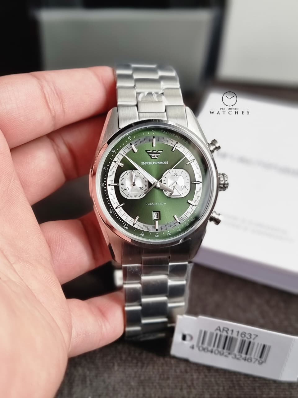 Emporio Armani Men's Chronograph Watch with Stainless Steel AR11637