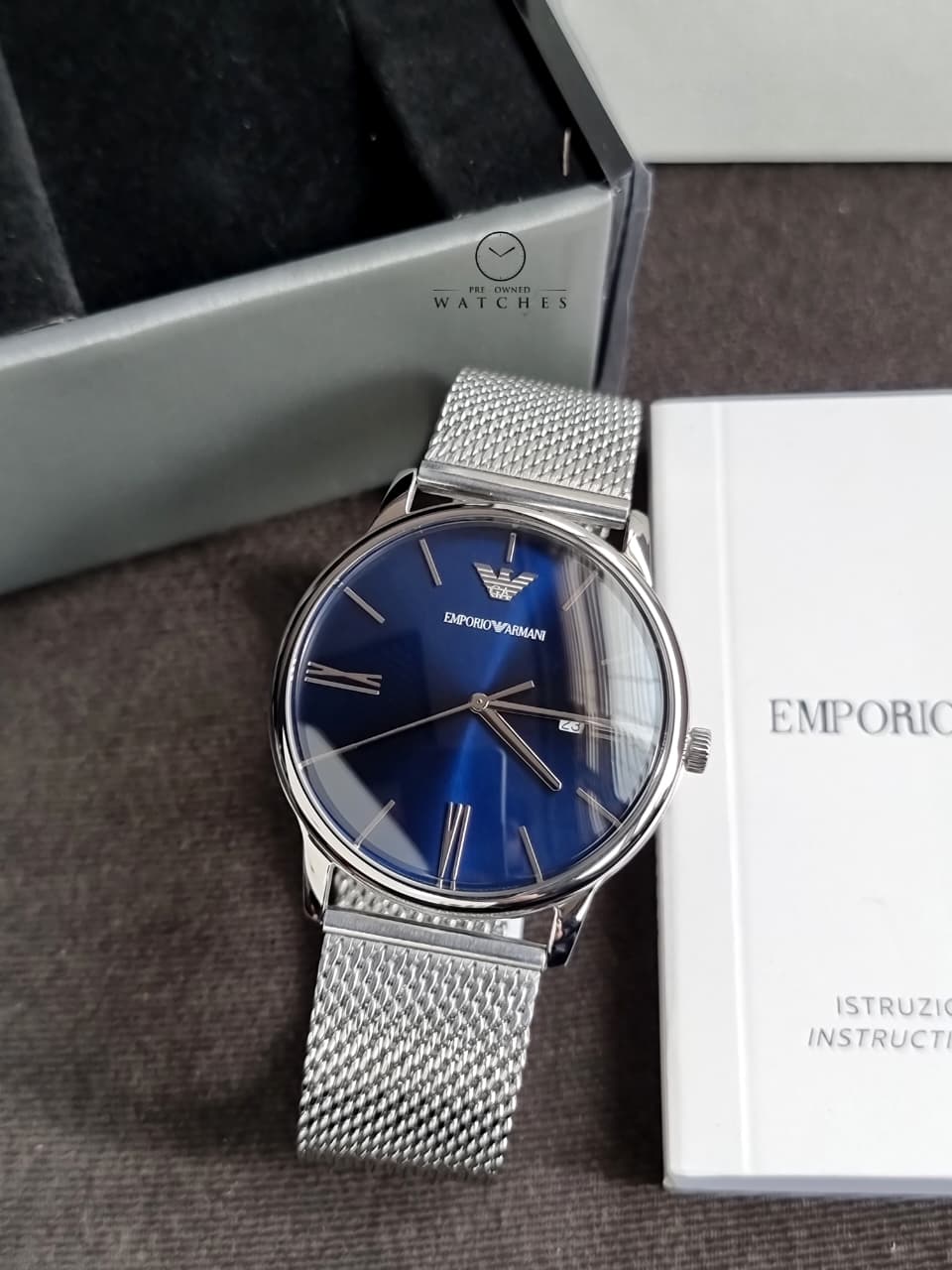 EMPORIO ARMANI Quartz Blue Dial Men's Watch Item No. AR11571