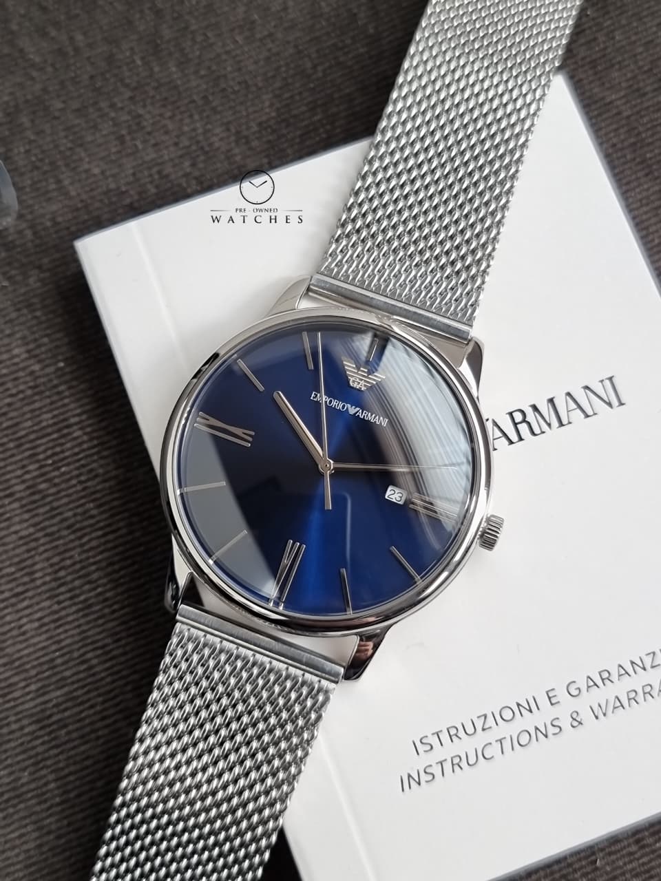 EMPORIO ARMANI Quartz Blue Dial Men's Watch Item No. AR11571