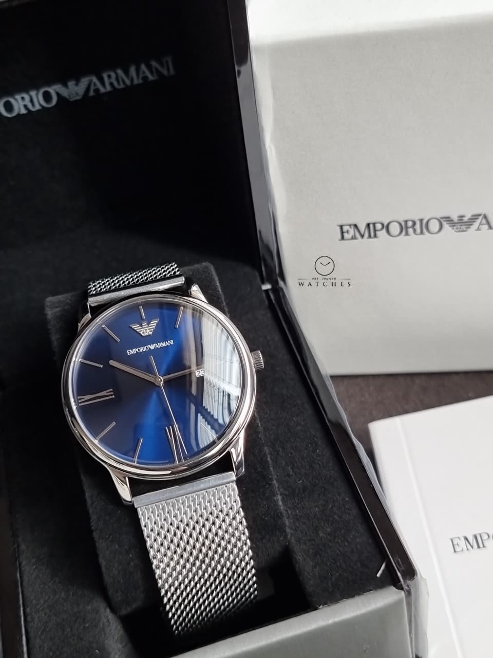 EMPORIO ARMANI Quartz Blue Dial Men's Watch Item No. AR11571