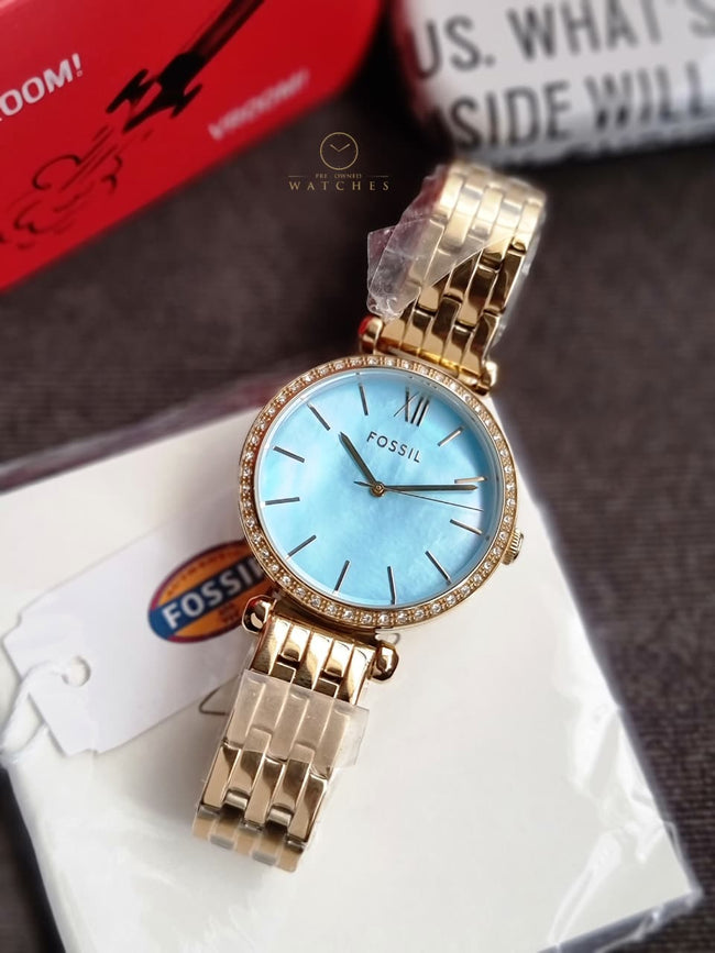Fossil Bq5029 Ladies Watch Sky Blue Dial Quartz Watch Main Image