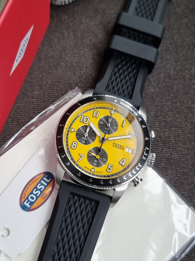Fossil Men's Sport Tourer Quartz Stainless Steel Chronograph Watch fs6044 Hover Image