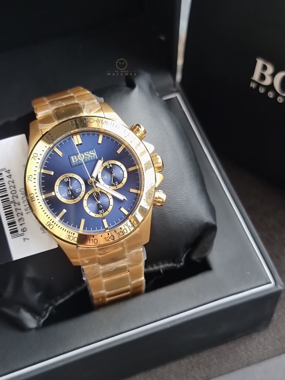 Hugo Boss Men’s Chronograph Quartz Stainless Steel Blue Dial 44mm Watch 1513340