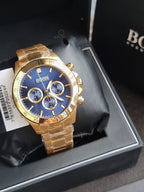 Hugo Boss Men’s Chronograph Quartz Stainless Steel Blue Dial 44mm Watch 1513340