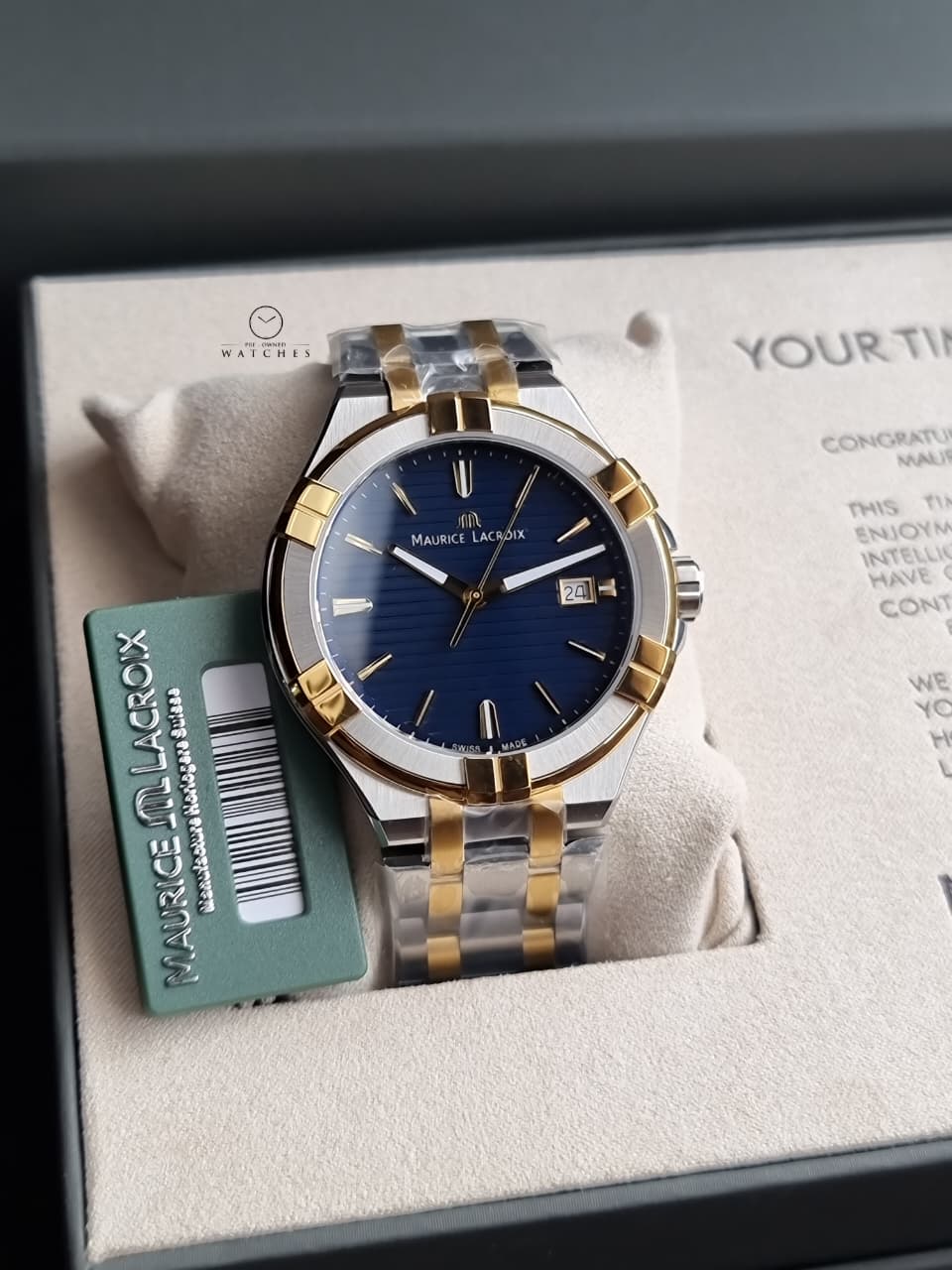 Maurice Lacroix Aikon Blue/Steel Ø42 mm Ref: AI1008-PVY13-433-1