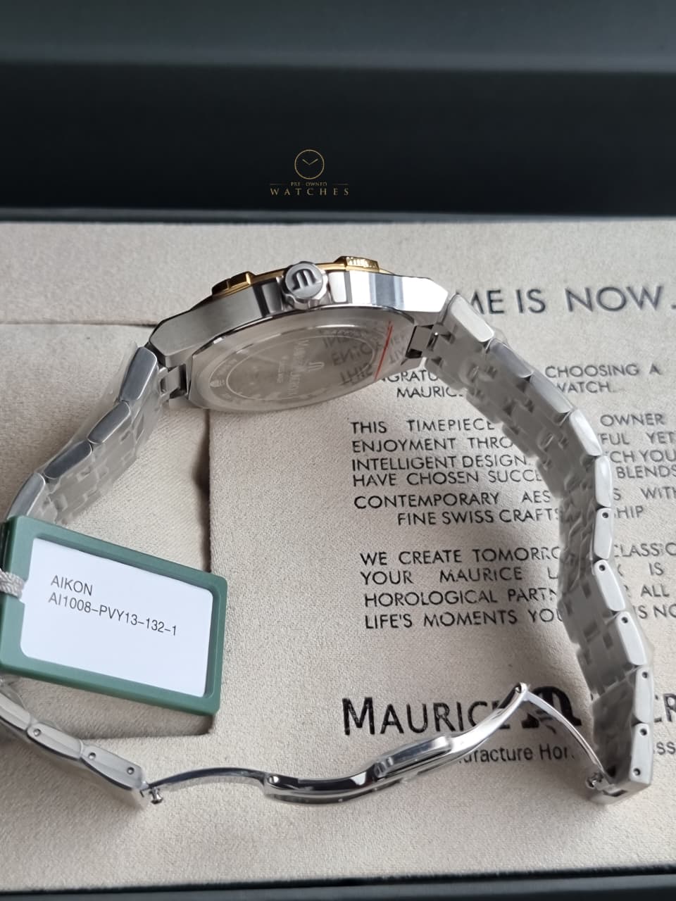 Maurice Lacroix Aikon Quartz Silver colored Yellow gold toned steel AI1008-PVY13-132-1